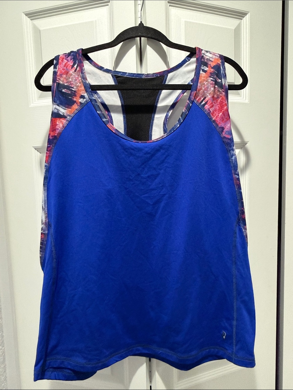 Katie K Women’s Workout Tank Top with Multi-Color Trim Sz 2X